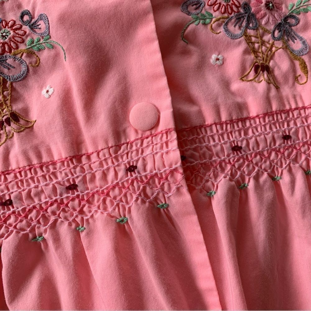 Vintage Floral Embroidered Babydoll Tunic Top - Picture 4 of 9